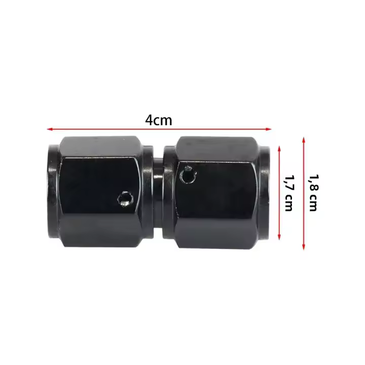 Adaptador De Conector De Aceite Y Combustible De Aluminio Para Automóviles Unión Recta Giratoria De 0 45 90 Grados AN4 AN6 AN8 10AN Fittings De Hilo Transversal - 1