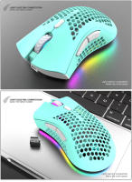 Ratón Gaming Wireless USB 2.4G RGB Luz Honeycomb Recargable BM600 Para PC Laptop Notebook Mouse Despacho Cute Para Jugador - details 15