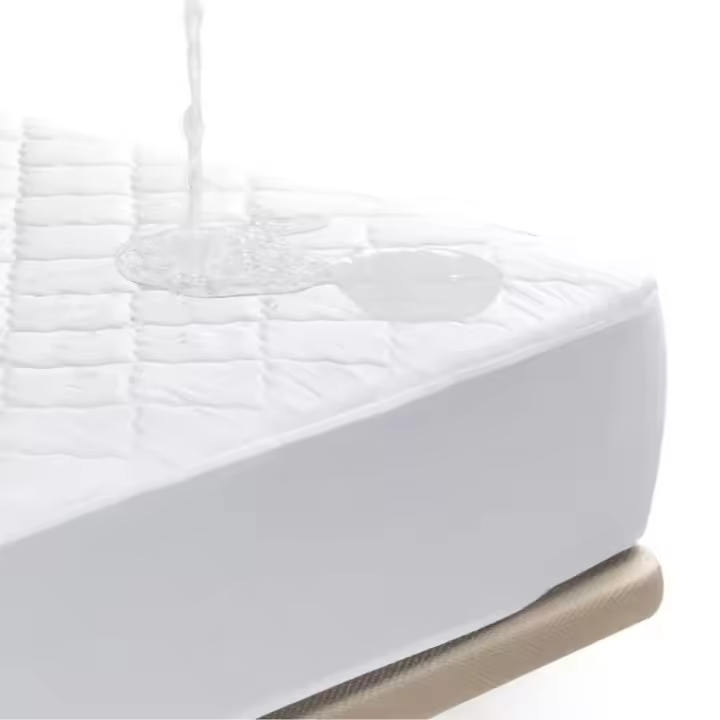 Protector Colchón Acolchado Impermeable Ajustable Transpirable Blanco Cama 90 105 135 150 CM Para Niños Adultos Ancianos Fácil Lavado - 1
