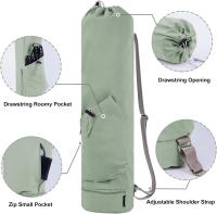 Bolsa para Esterilla de yoga with Bolsillo para botella de Agua y Bolso inferior húmedo, Bolsa de almacenamiento  Verde - details 1