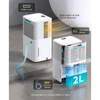 Deshumidificador Silencioso Expert Connected portátil HUMILABS OL12-BD031A, secar ropa,20L/día, 3 modos, vaciado automático/manual, Función de Secado de Ropa y Temporizador 24 horas,mejor deshumidificador de humedad - details 1