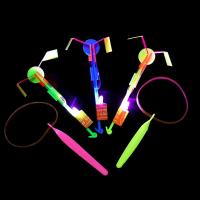 Juguete De Luz Sorprendente Flecha Rocket Helicóptero LED Juguete De Fiesta Divertido Regalo Para Niños Catapult De Banda De Goma - details 3