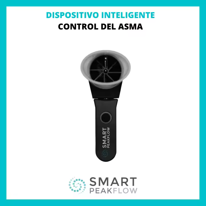 Medidor de flujo máximo inteligente Smart Peak Flow con Bluetooth y boquilla reutilizable - Dispositivo médico CE, no necesita baterías - ¡Monitorea tu salud respiratoria con precisión! - 1