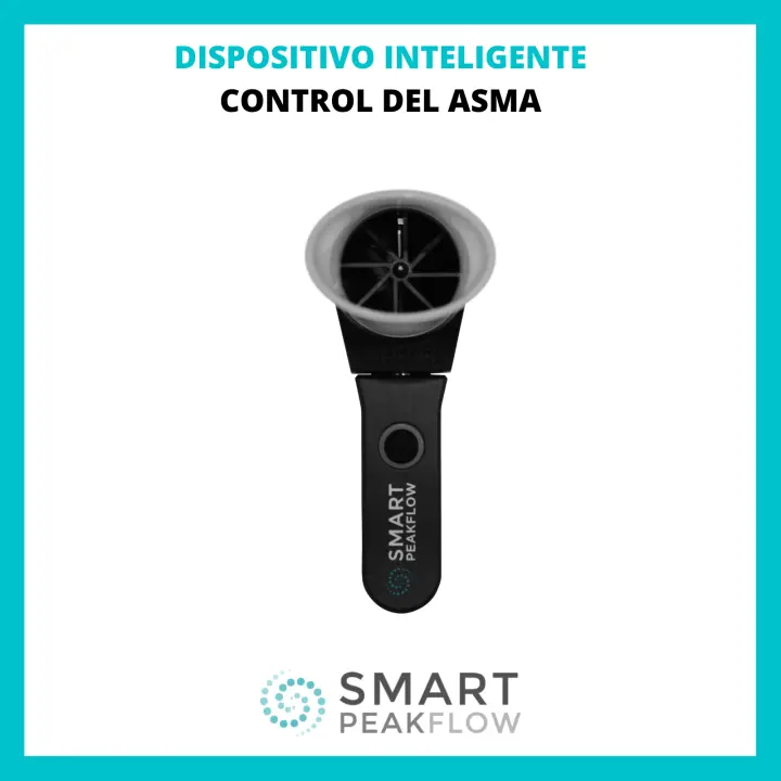 Medidor de flujo máximo inteligente Smart Peak Flow con Bluetooth y boquilla reutilizable - Dispositivo médico CE, no necesita baterías - ¡Monitorea tu salud respiratoria con precisión! - 1