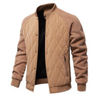 Chaqueta gruesa acolchada de terciopelo para hombre, chaqueta informal europea y americana, chaqueta superior de manga raglán, novedad de Otoño de 2024 - details 5