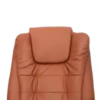 DASCK Sillón de Oficina Altura Ajustable Cuero Sintético Acolchada Reclinable Silla Director, Marrón, Universal - details 2