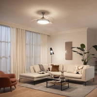 WellHome Ventilador de Techo con Luz LED Ø53x30cm 40W - Aspas retráctiles, Silencioso, 6 Velocidades, Mando a distancia y luz regulable en 3 tonos - details 6