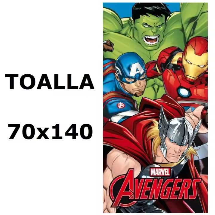 Toalla de playa Marvel avengers,Toalla de baño,MICROFIBRA 100% POLYESTER,MEDIDAS 70x140cm,cm,fespu - 1