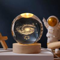 Lámpara De Cristal 3D Luz Galáctica Brillante Nocturna De Planeta Decoración Para El Hogar Regalo De Navidad Luz De Noche Para El Lado Del Cama - details 13