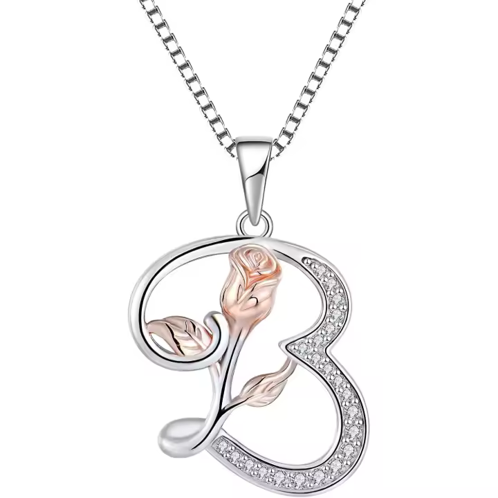 Colgante de Circonita Collar de Plata de Ley 925 para Mujer - 1