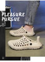 Zapatillas De Verano Para Hombre Clogs EVA Sandalias Planas Transpirables Con Agujeros Para Playa Hogar Descanso Slides - details 2