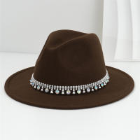 Sombrero De Vaquero Occidental Para Mujeres Con Borde Plano Y Lazo De Plata Brillante Con Cristales De Rhinestone Sombrero Fedora Ligero De Jazz - details 7