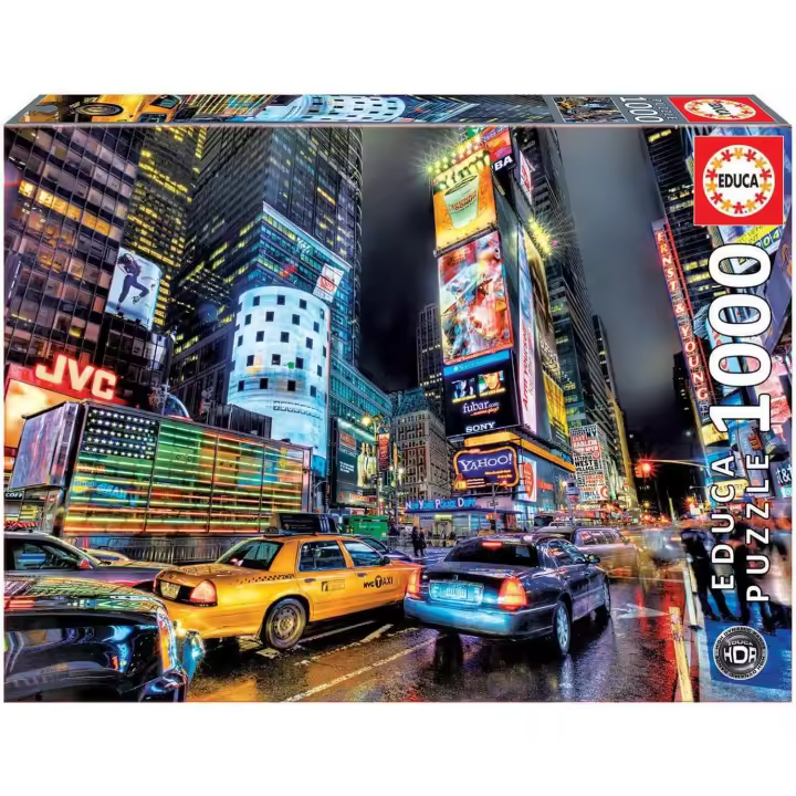 Educa Puzzle 1000 piezas  Times Square Nueva York, Incluye Pegamento Fix Puzzle Educa 15525 - 1