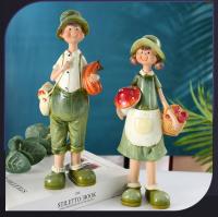 2PCS Decoración Creativa De Resina Para Hogar Y Habitación De Niños Estilo Rural Adornos Lindos Para Escritorio De La Casa - details 0
