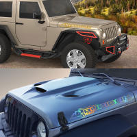 Cubierta De Parachoques Para Coche Estampado De Vinilo Para Jeep Wrangler Unlimited JK JL CJ RUBICON Accesorios De Ajuste Externo DIY 2PCS - details 4
