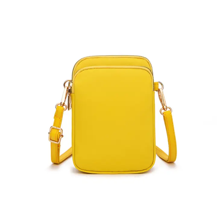 Bolso Mini Mujer Cruzado Con Cremallera Bolso De Hombro Multifuncional Vertical Monedero Para Móvil Negro Bolso De Caminar - 1