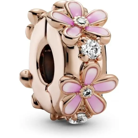Pandora Garden Colección margaritas chapada en oro rosa de 14 quilates，Incluye Caja Original，Incluye Caja Original - 1