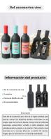 Pack de 3 a 18 unidades se Set de accesorios de vino con frases, Accesorios de vino para regalar, Modelos surtidos, Decorados con frase, Detalles para invitados de boda, Recuerdos de bautizo para invitados, Regalos originales, Regalantes.com - details 0