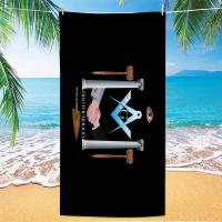 Toalla De Playa Microfibra Masonic Icons 1PC Toalla De Baño Súper Absorbente Secado Rápido Para Niños Y Adultos Unisex Toalla De Camping Piscina - details 14
