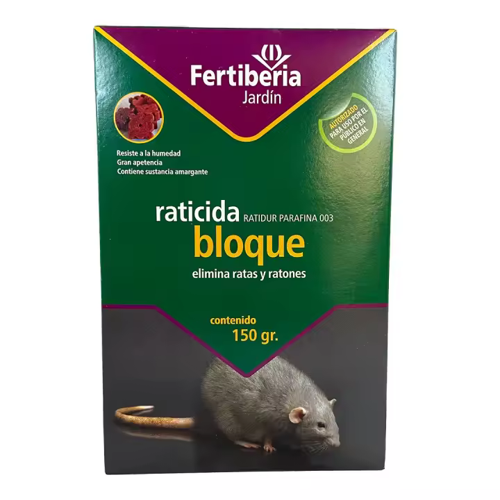 FERTIBERIA - RATICIDA BLOQUE 150gr - 1