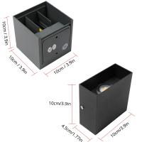 Lámpara De Pared LED Impermeable IP65 6W 12W Ajustable Para Interior Y Exterior Iluminación Para Pasillo Patio Porche Y Dormitorio - details 2