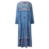Vestido Largo Bohemio Para Mujer 2023 Otoño Playa Ropa Casual Elegante Maxi Vestido Floral Estilo Y2K Vestido De Talla Grande - details 7