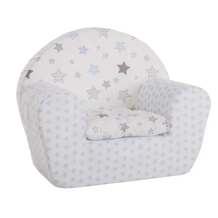 Sillon Azul Y Estrellas Gris Con Cojin (Creaciones Llopis 42076) - 1