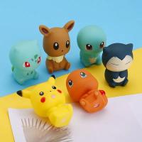 Anime Pikachu bulbasaur charmander squirtle eevee snorlax figuras de dibujos animados vocal Bañeras juguete - details 1