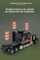 Camión Peterbilt 389 1/24 Escala Juguetes De Metal Con Sonido Y Luz Modelo De Coche Eléctrico Regalo Para Niños Colección - details 11