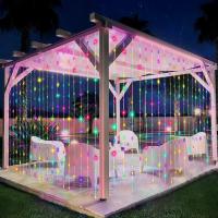 Luz Solar Impermeable 3Mx3M Con 8 Modos De Iluminación Para Decoración De Jardín Patio Puerta De Entrada Fiesta Navidad Boda Exterior - details 4