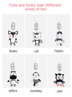 Juguete Colgante Para Bebé Nuevo Con Alto Contraste Negro Y Blanco Mocion De Campanas Suave De Peluche Rattle Educativo Para Infantes De 0 a 12 Meses - details 4