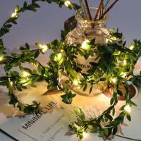 Luces De Hilo De Fairy LED Pequeñas Hojas Para Decoración De Navidad Y Bodas Jardín Calle Lámpara De Año Nuevo Exterior - details 1