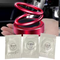 Aromaterapia Para Coche Decoración Solar Rotatorio Refrescante Doble Anillo Creativo Adorno Para Interior De Coche Accesorios - details 1