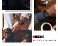 Reloj CURREN Para Hombre Marca Top Moda Casual Y Negocios Reloj De Pulsera Cuarzo Impermeable Con Fecha Correa De Cuero Dial Redondo - details 6