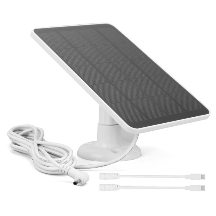 20W Solar Panel DC3.5x1.35-port Portable Solar Panel IP65 Waterproof 360 Rotating for Ring Spotlight Camera/Ring Stick Up Camera