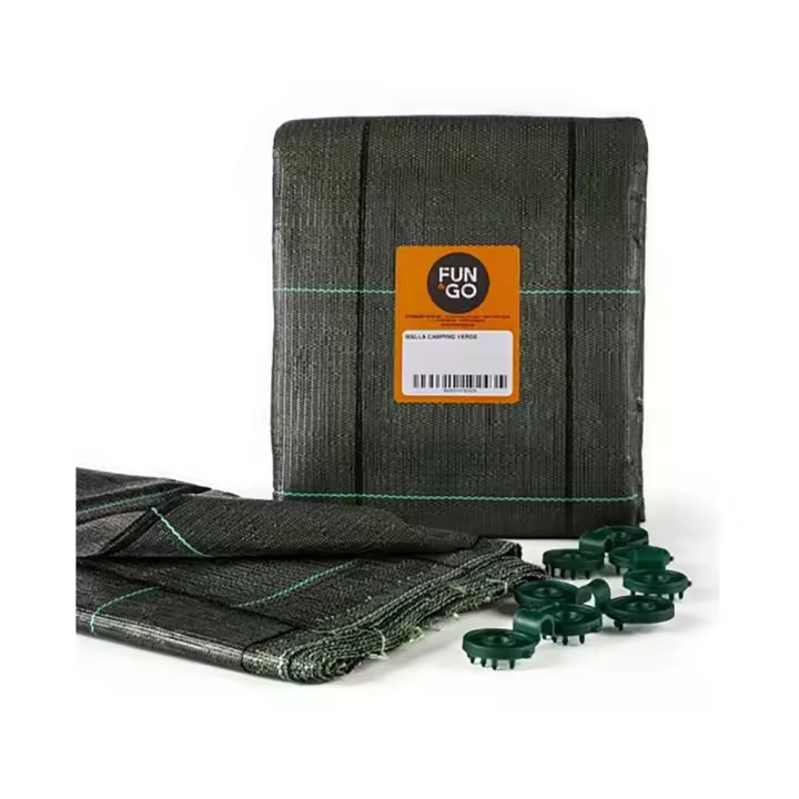 malla de suelo para camping. color verde 3x5m fun&go - 1