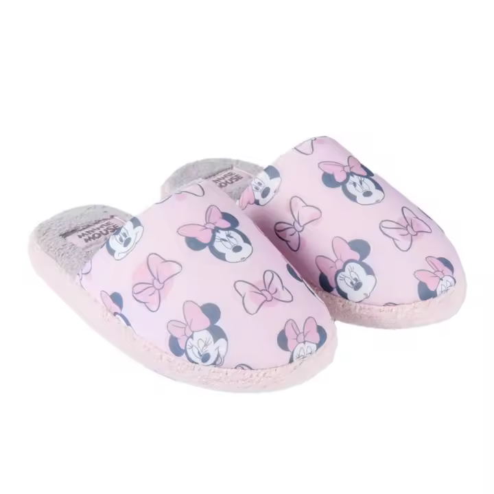 Zapatillas de Casa Minnie Mouse Rosas Lazos Niña - 1