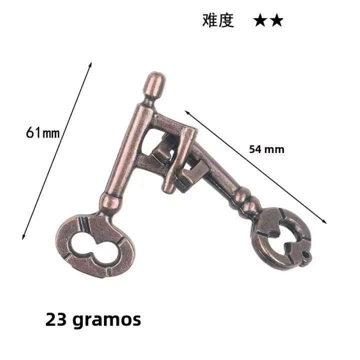 Juguete De Desafío Inteligente Clásico IQ Metal Para Niños Y Adultos Juego De Lógica Divertido Regalo Educativo Para La Cabeza - 1