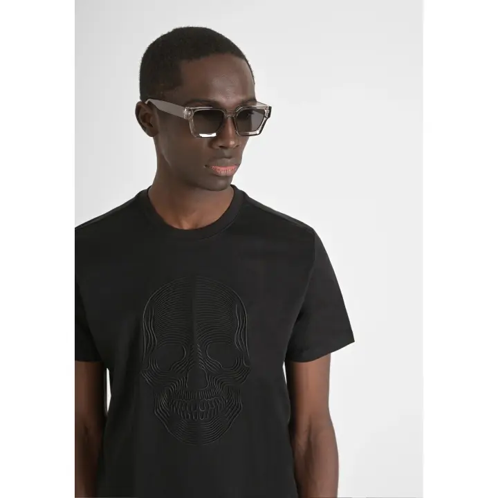 CAMISETA ANTONY MORATO REGULAR FIT CALAVERA NEGRA - 1