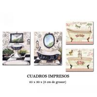 ARISE SHOP-Cuadro Impreso de lienzo"flor bañera inodoro",Lienzo decorativo con diseño de cactus,juego de 4 cuadros decoración baño,sala de estar,dormitorio,Lienzo decorativo para pared,25 x 30 x(2 cm de grosor) - details 1