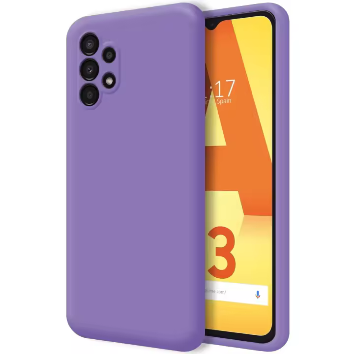Funda Silicona Líquida Ultra Suave para Samsung Galaxy A13 4G color Morada - 1