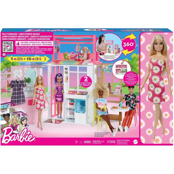 Barbie con Apartamento  incluida 1 muñeca y accesorios Mattel HHY40 - 1