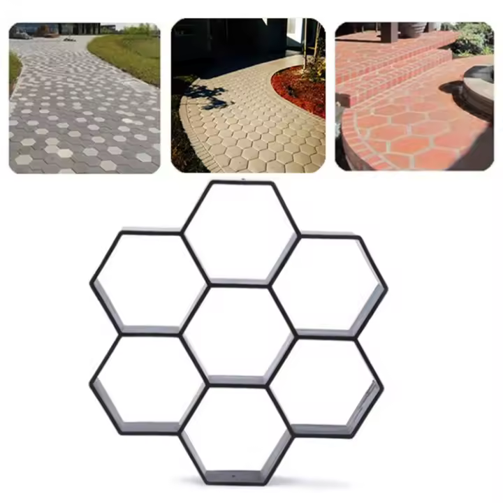 Molde Reutilizable Para Camino De Jardín DIY Molde Manual Para Paving Cemento Piedra Calzada Molde De Hormigón Camino De Cemento - 1