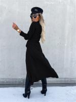 Vestido Largo Para Mujer De Otoño E Invierno Con Cuello V Y Botones Estilo Oficina Midi Color Sólido Cardigan De Manga Larga Tamaño S-3XL - details 20