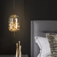 Lámpara Colgante LED Moderna De Vidrio Iluminación De Techo Fijación Por Cuerda Decoración De Dormitorio Luminaire Chandeliers - details 14