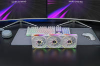 Mars Gaming MF-LINKFINITYKIT2, Kit 3x Ventiladores Modulares PWM 120mm, Iluminación ARGB Infinity Mirror, Sistema Modular LINKFINITY y Conexión Magnética, Configuración Flexible 2+1 Sin Cables, Pack Ventiladores PC Negros o Blancos - details 1