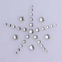 1440Pcs Cristales De Vidrio AB Para Arte De Uñas DIY Tamaños Mixtos Adhesivo Negro Rhinestones Redondos Para Decoración De Uñas - details 3