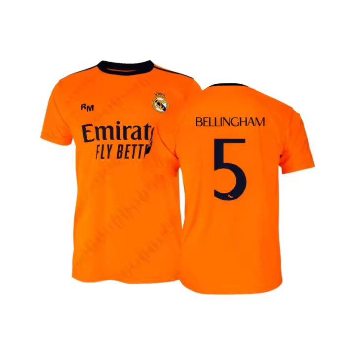 Real Madrid C.F. Camiseta Segunda Equipación Temporada 2024-2025 - BELLINGHAM 5 - Replica Oficial con Licencia Oficial - Adulto - 1