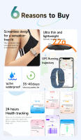 LIGE Reloj Inteligente Sin Pantalla Táctil Para Hombres Y Mujeres Monitor De Actividad Fitness Y Sueño Recordador De Llamadas Para Android Y iOS - details 1