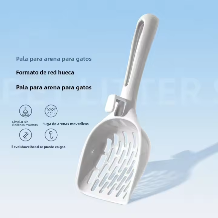 Escobilla Para Arenero De Gato Plástica Con Base Herramienta De Limpieza Para Inodoros De Gato Adecuada Para Gatos Y Gatitos Suministros Para Gatos - 1